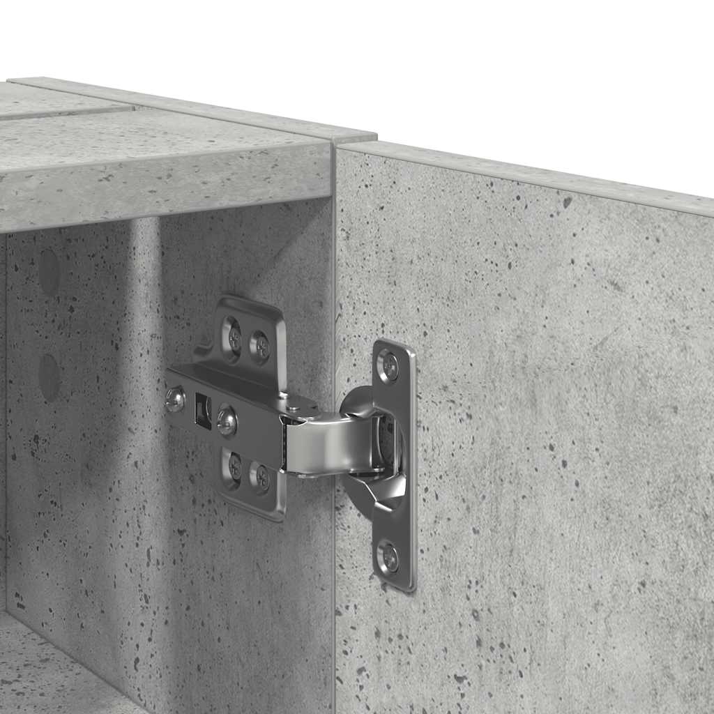 Mobile da Bagno con Portarotolo Grigio Cemento 20,5x22x72 cm | homemem39