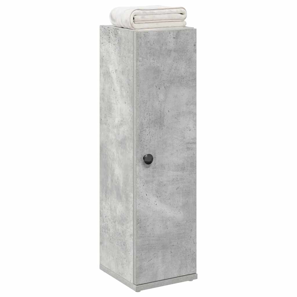 Mobile da Bagno con Portarotolo Grigio Cemento 20,5x22x72 cm | homemem39