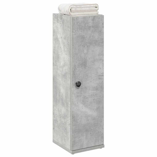Mobile da Bagno con Portarotolo Grigio Cemento 20,5x22x72 cm | homemem39