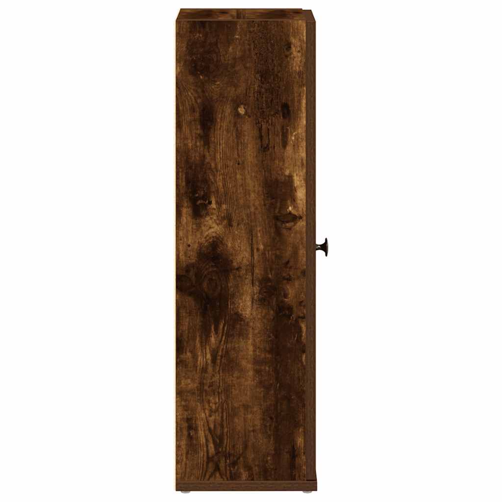 Mobile da Bagno con Portarotolo Rovere Fumo 20,5x22x72 cm | homemem39