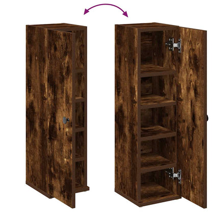 Mobile da Bagno con Portarotolo Rovere Fumo 20,5x22x72 cm | homemem39