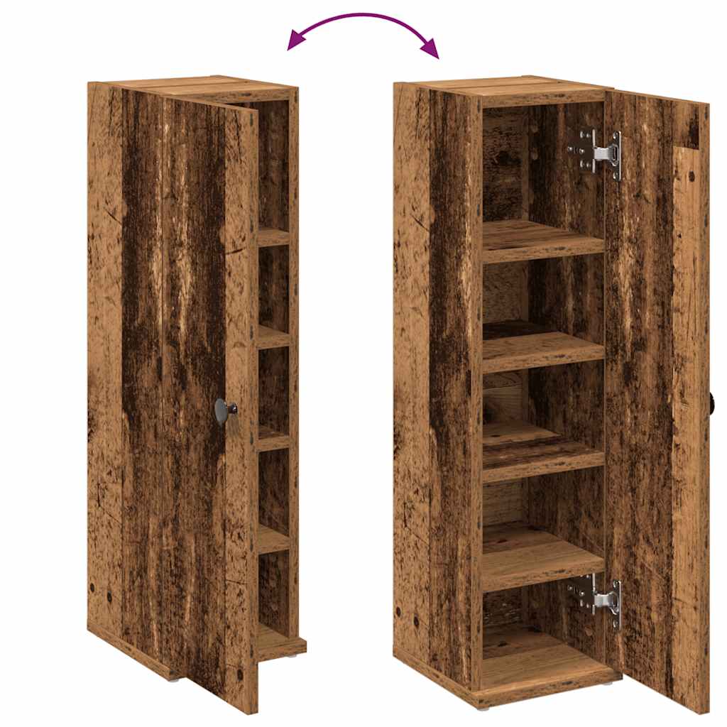 Mobile da Bagno con Portarotolo Legno Antico 20,5x22x72 cm | homemem39