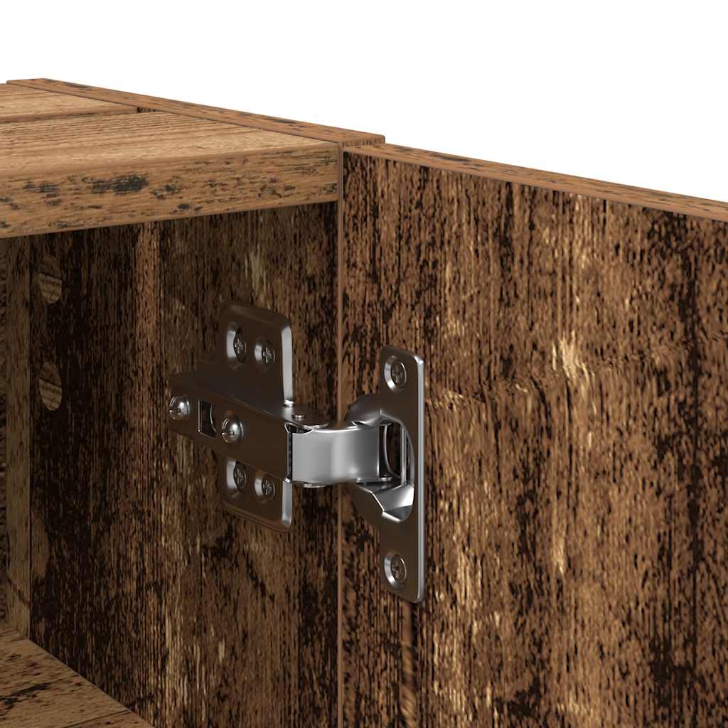 Mobile da Bagno con Portarotolo Legno Antico 20,5x22x72 cm | homemem39