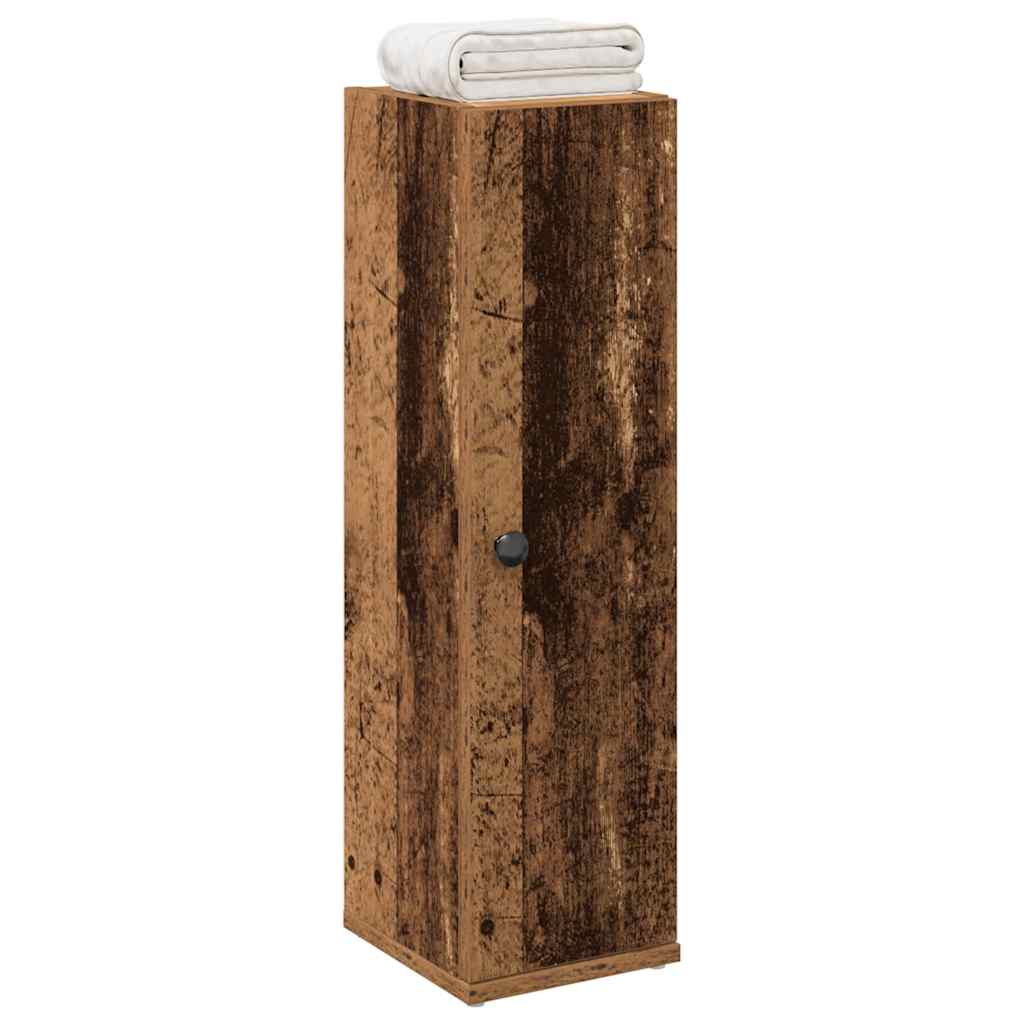 Mobile da Bagno con Portarotolo Legno Antico 20,5x22x72 cm | homemem39