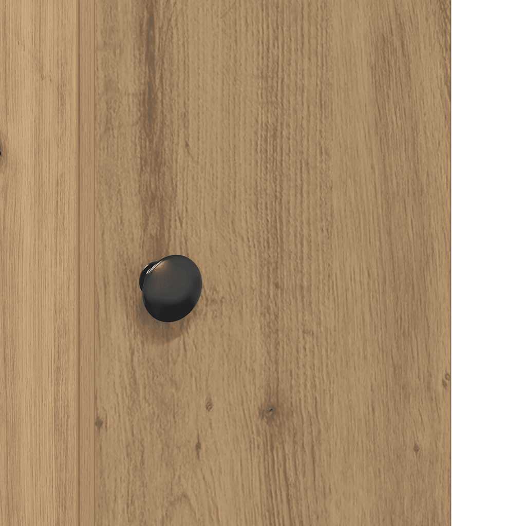 Mobile da Bagno con Portarotolo Rovere Artigianale 20,5x22x72cm | homemem39
