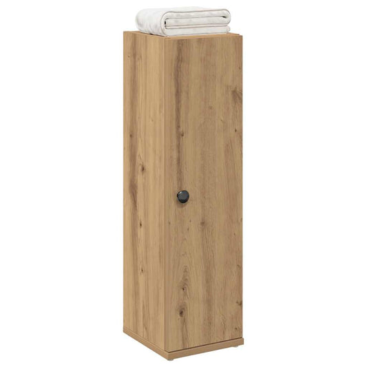 Mobile da Bagno con Portarotolo Rovere Artigianale 20,5x22x72cm | homemem39