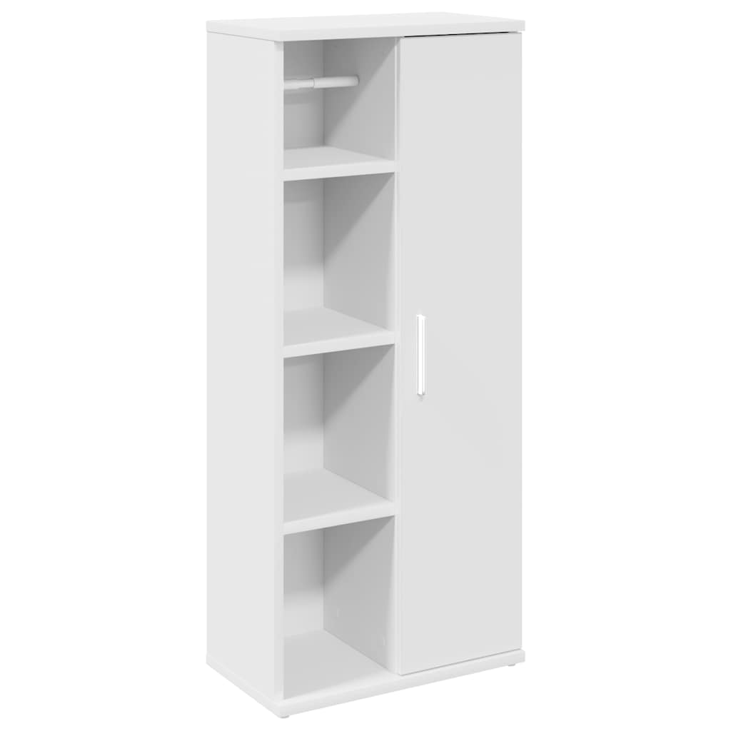 Mobile da Bagno con Portarotolo Bianco 39x22x90 cm | homemem39