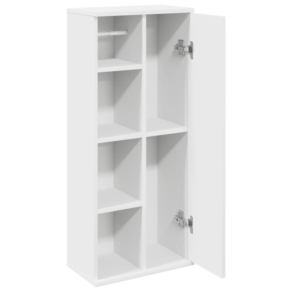 Mobile da Bagno con Portarotolo Bianco 39x22x90 cm | homemem39