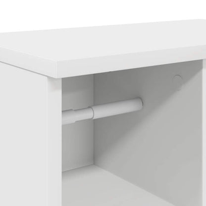 Mobile da Bagno con Portarotolo Bianco 39x22x90 cm | homemem39
