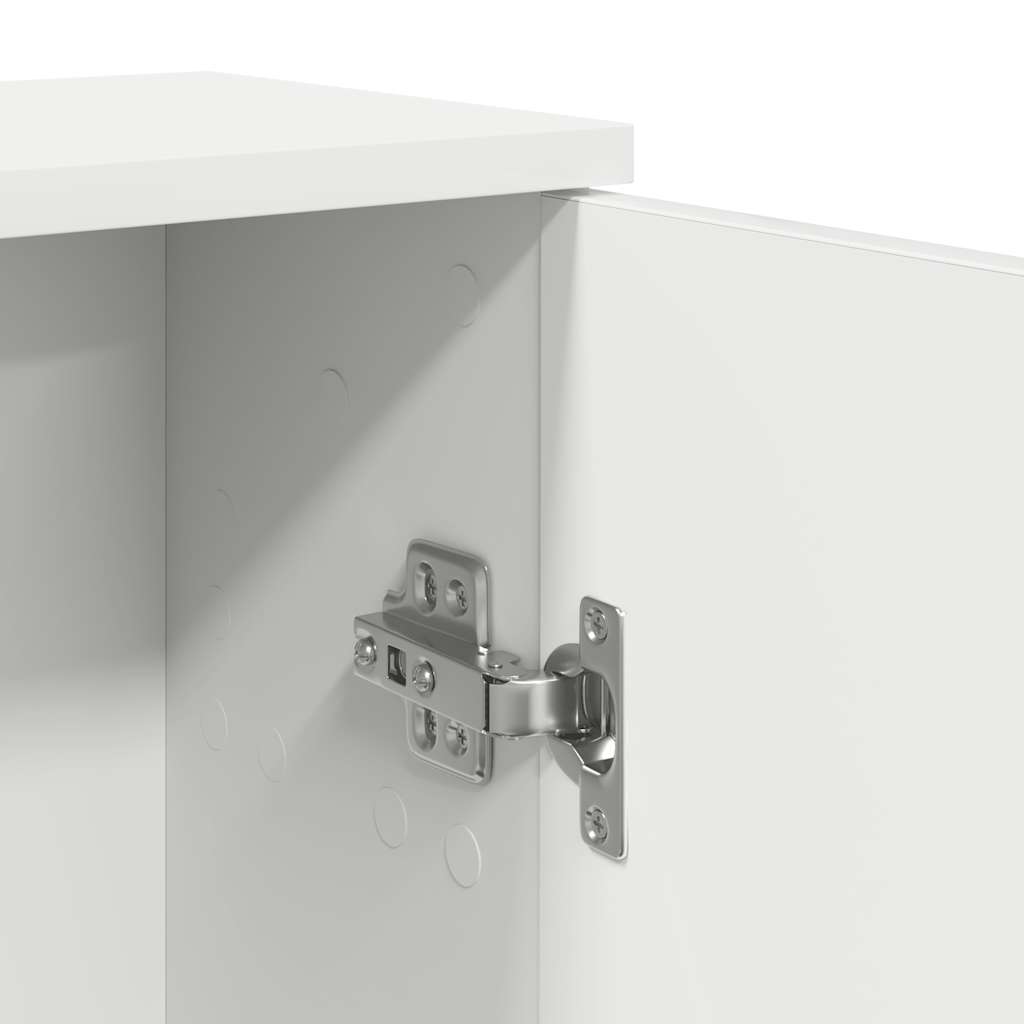 Mobile da Bagno con Portarotolo Bianco 39x22x90 cm | homemem39