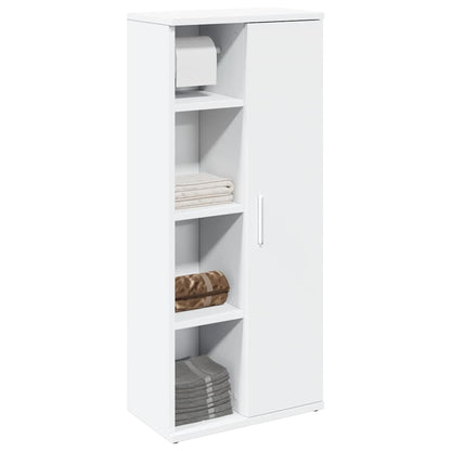Mobile da Bagno con Portarotolo Bianco 39x22x90 cm | homemem39