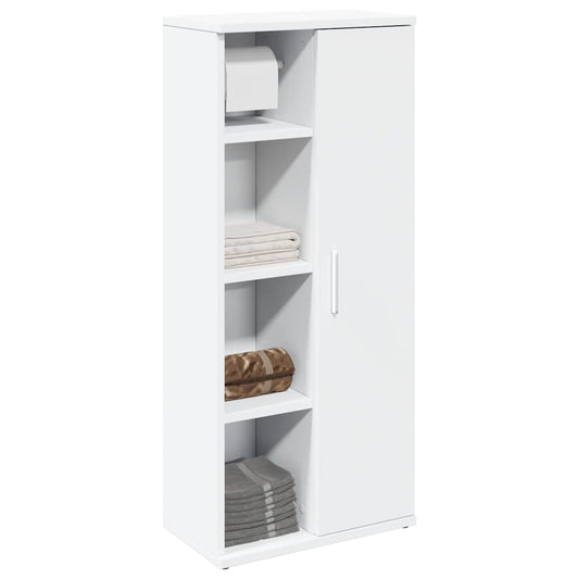Mobile da Bagno con Portarotolo Bianco 39x22x90 cm | homemem39