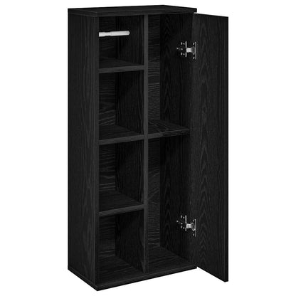 Mobile da Bagno con Portarotolo Nero 39x22x90 cm | homemem39