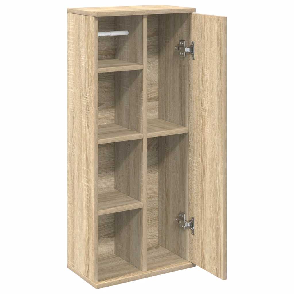 Mobile da Bagno con Portarotolo Rovere Sonoma 39x22x90 cm | homemem39