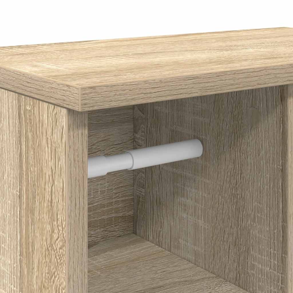 Mobile da Bagno con Portarotolo Rovere Sonoma 39x22x90 cm | homemem39
