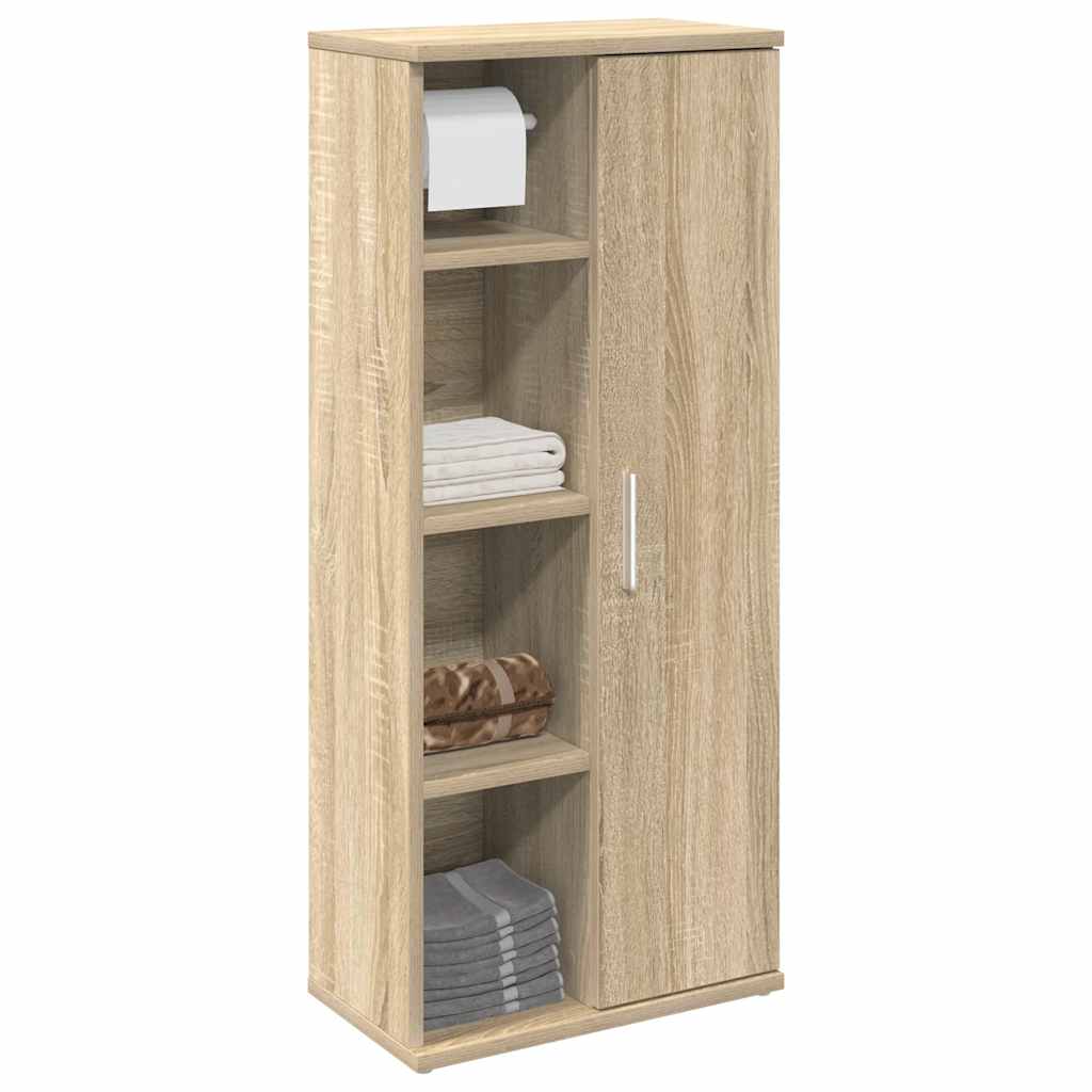 Mobile da Bagno con Portarotolo Rovere Sonoma 39x22x90 cm | homemem39