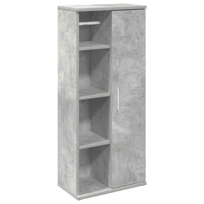 Mobile da Bagno con Portarotolo Grigio Cemento 39x22x90 cm | homemem39