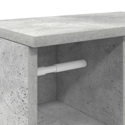 Mobile da Bagno con Portarotolo Grigio Cemento 39x22x90 cm | homemem39