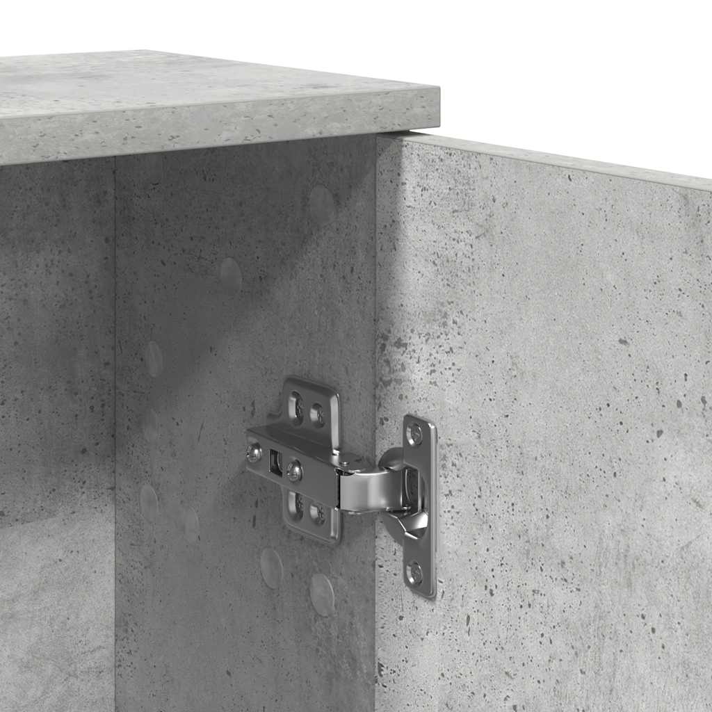 Mobile da Bagno con Portarotolo Grigio Cemento 39x22x90 cm | homemem39
