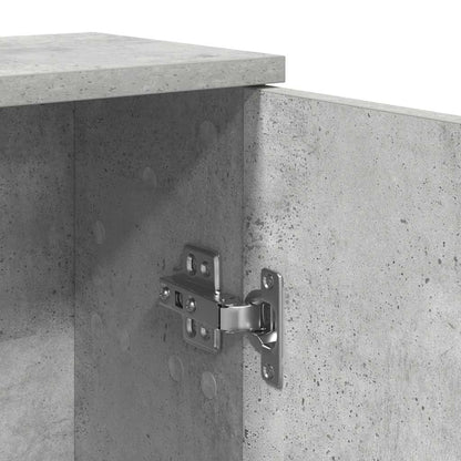 Mobile da Bagno con Portarotolo Grigio Cemento 39x22x90 cm | homemem39