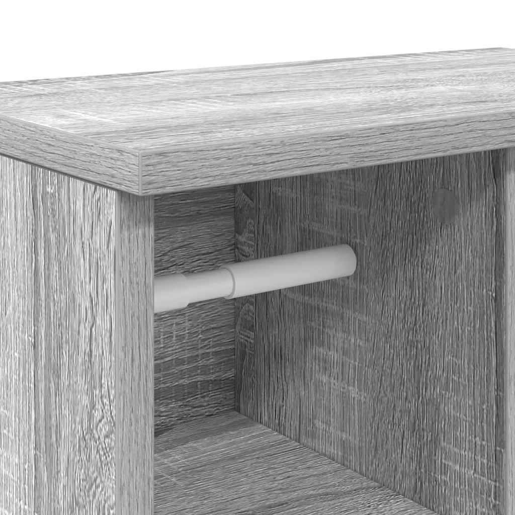 Mobile da Bagno con Portarotolo Grigio Sonoma 39x22x90 cm | homemem39