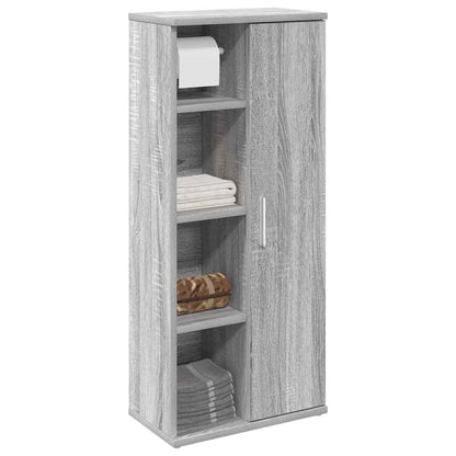 Mobile da Bagno con Portarotolo Grigio Sonoma 39x22x90 cm | homemem39