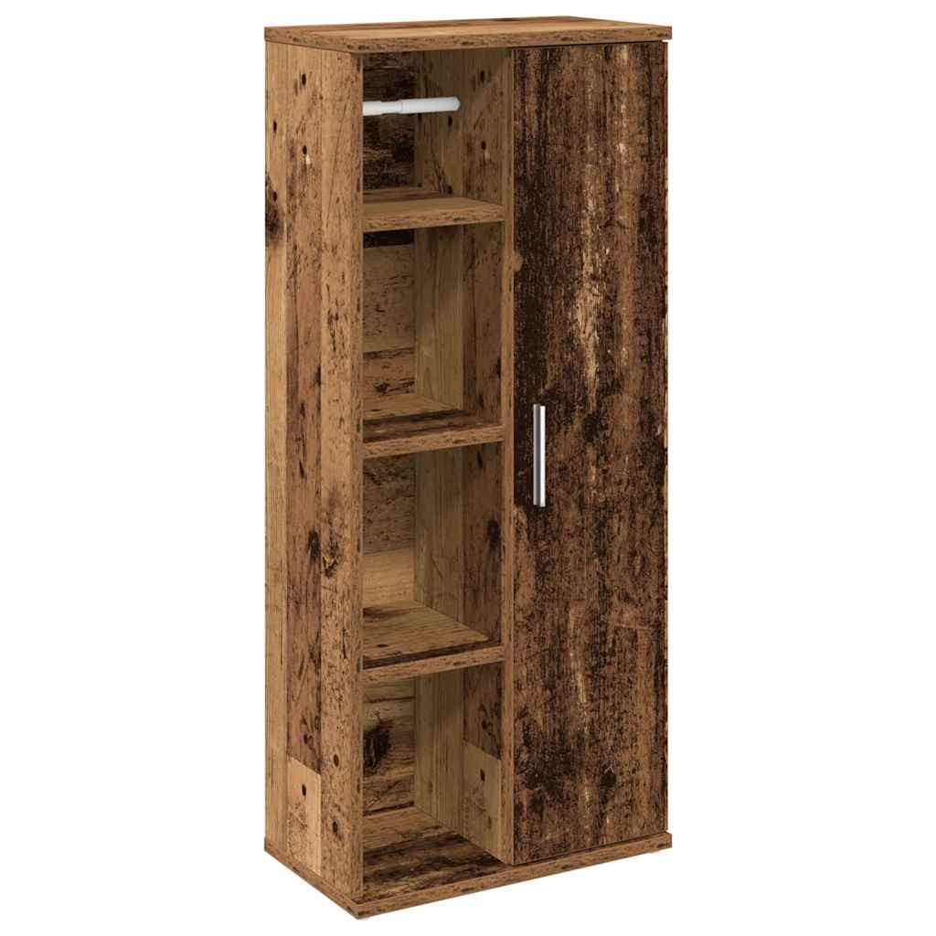 Mobile da Bagno con Portarotolo Legno Antico 39x22x90 cm | homemem39