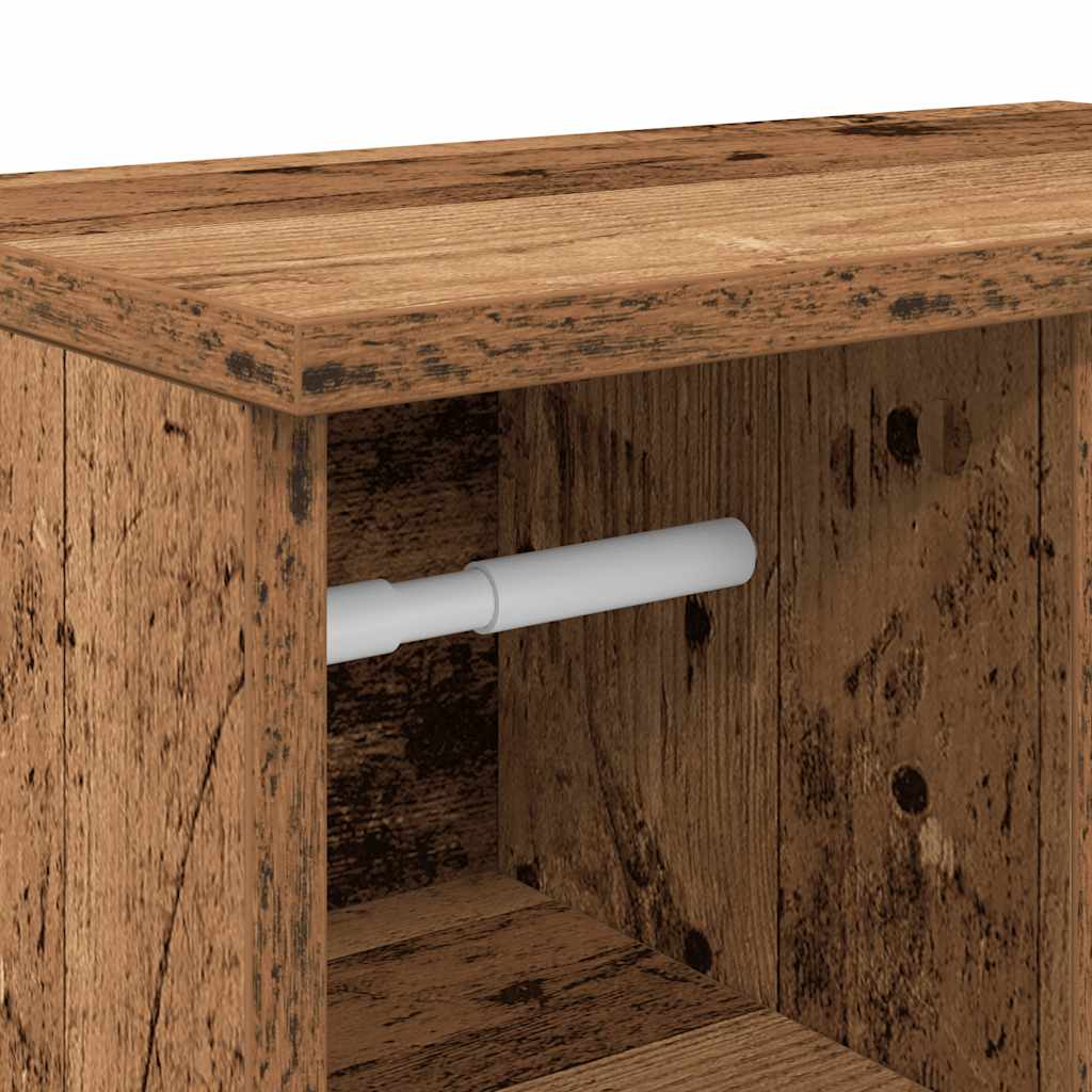 Mobile da Bagno con Portarotolo Legno Antico 39x22x90 cm | homemem39
