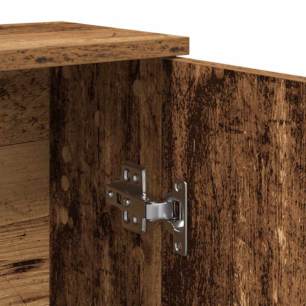 Mobile da Bagno con Portarotolo Legno Antico 39x22x90 cm | homemem39