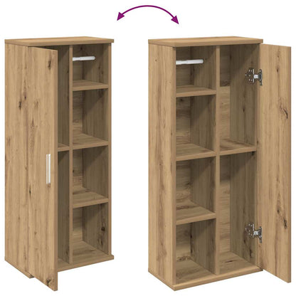 Mobile da Bagno con Portarotolo Rovere Artigianale 39x22x90 cm | homemem39