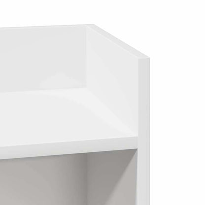 Tavolino Laterale con Ripiano Bianco 25,5x27x60 cm