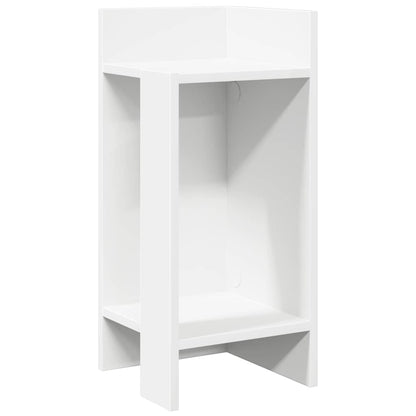 Tavolini Laterali 2pz con Ripiano Bianco 25,5x27x60 cm | homemem39