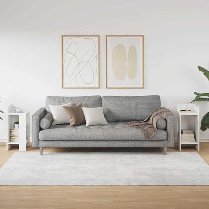 Tavolini Laterali 2pz con Ripiano Bianco 25,5x27x60 cm | homemem39