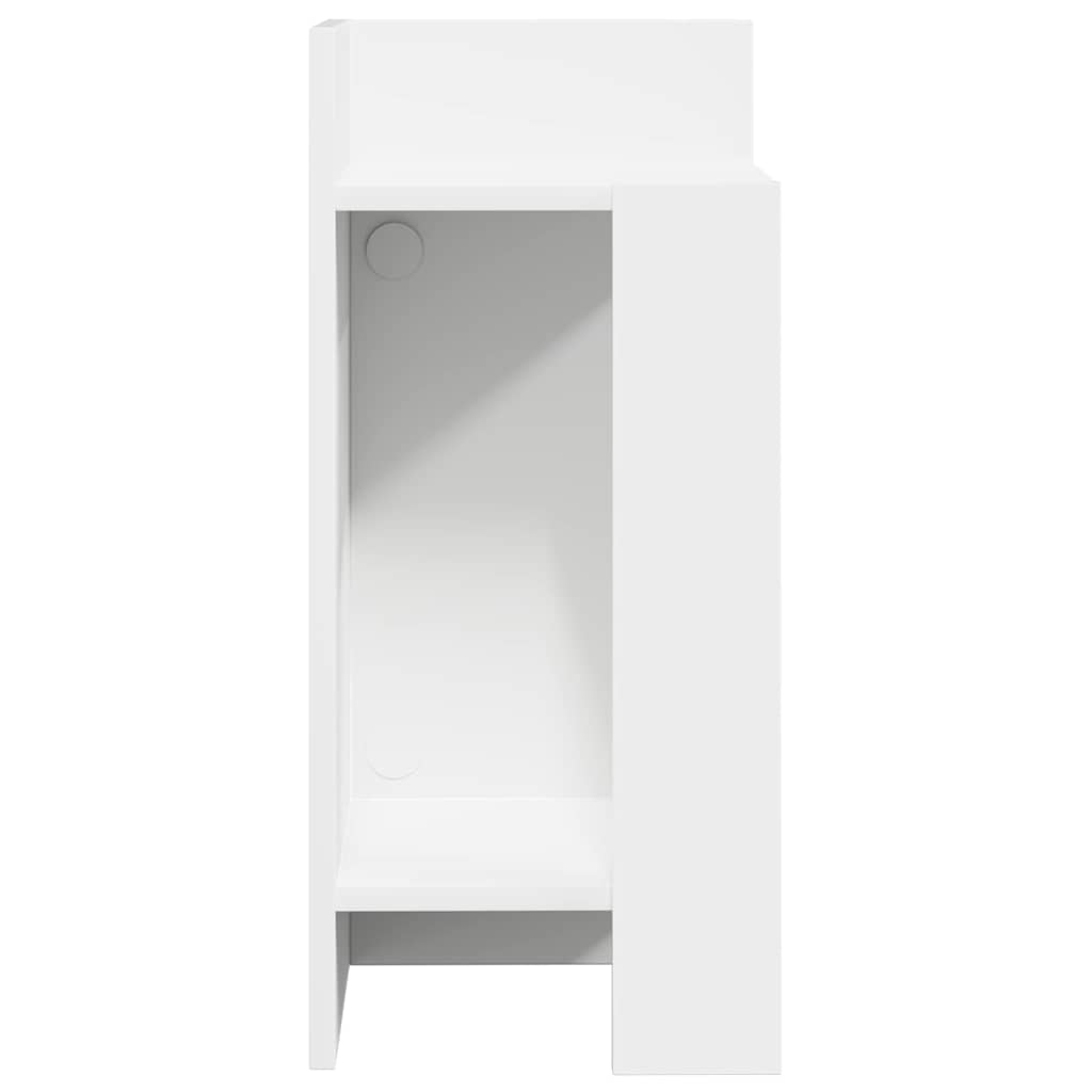 Tavolini Laterali 2pz con Ripiano Bianco 25,5x27x60 cm | homemem39