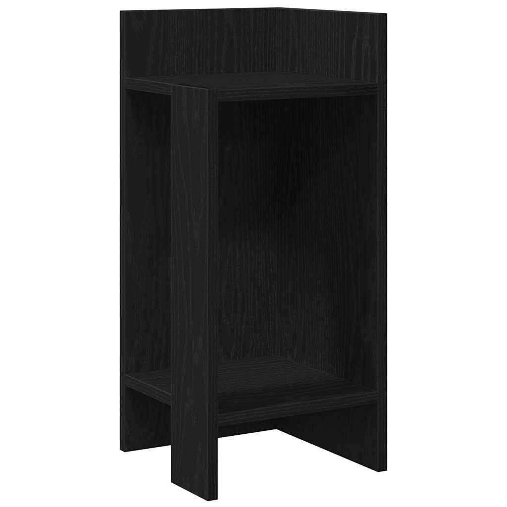 Tavolino Laterale con Ripiano Nero 25,5x27x60 cm | homemem39