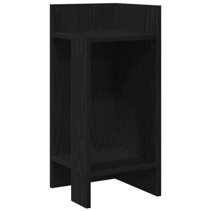 Tavolino Laterale con Ripiano Nero 25,5x27x60 cm | homemem39