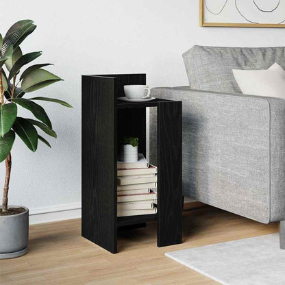 Tavolino Laterale con Ripiano Nero 25,5x27x60 cm | homemem39