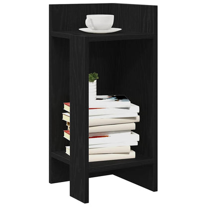 Tavolino Laterale con Ripiano Nero 25,5x27x60 cm | homemem39