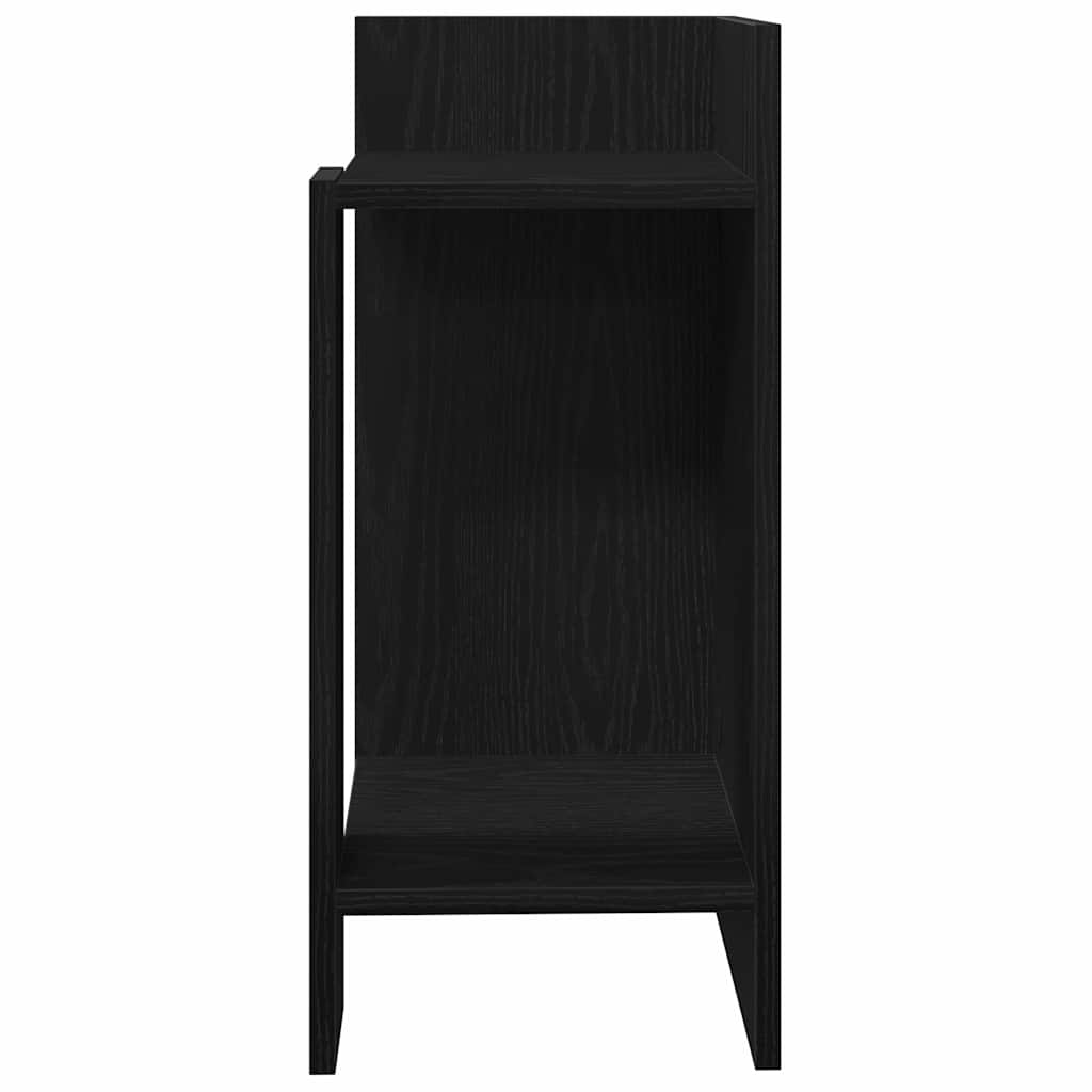 Tavolini Laterali 2pz con Ripiano Nero 25,5x27x60 cm | homemem39