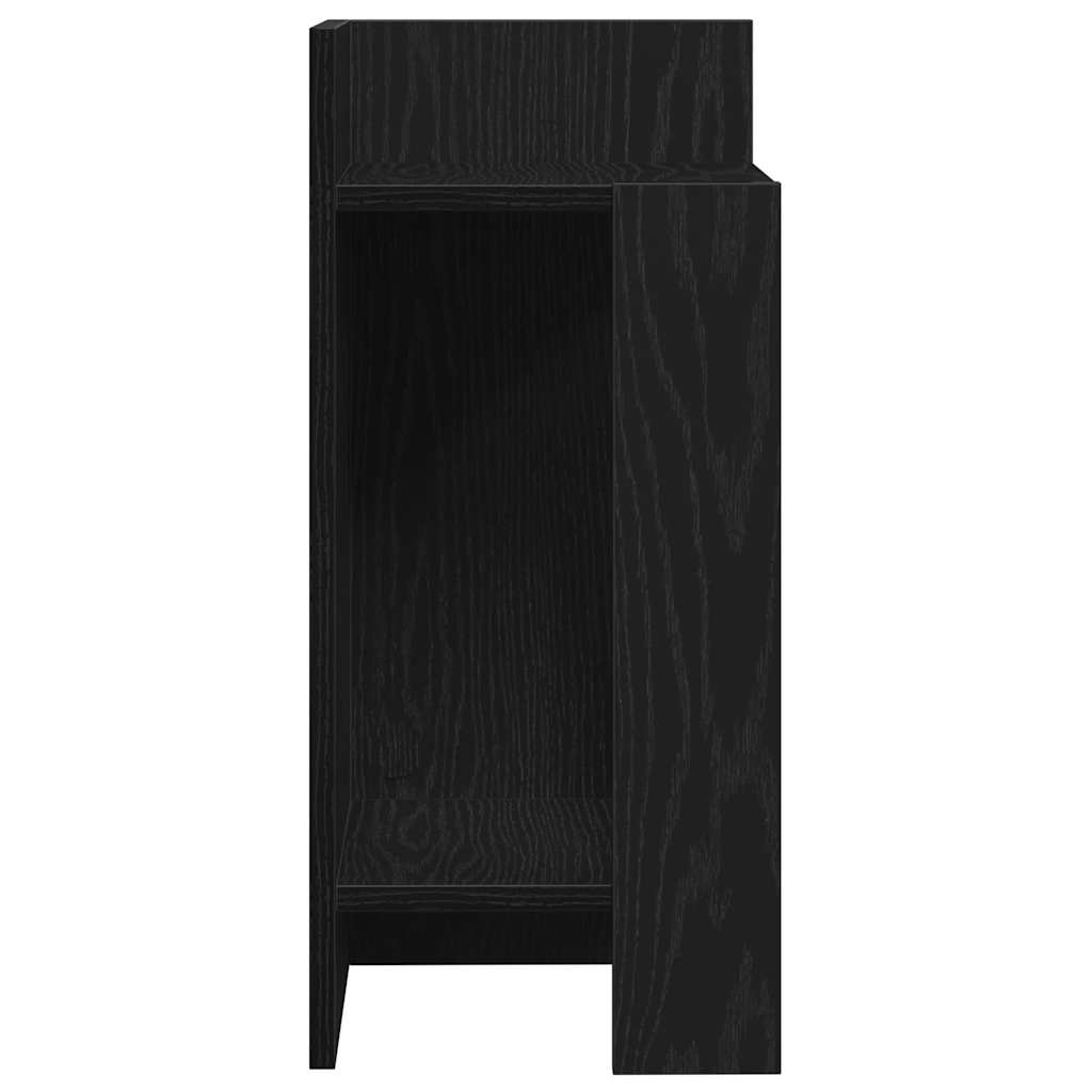 Tavolini Laterali 2pz con Ripiano Nero 25,5x27x60 cm | homemem39