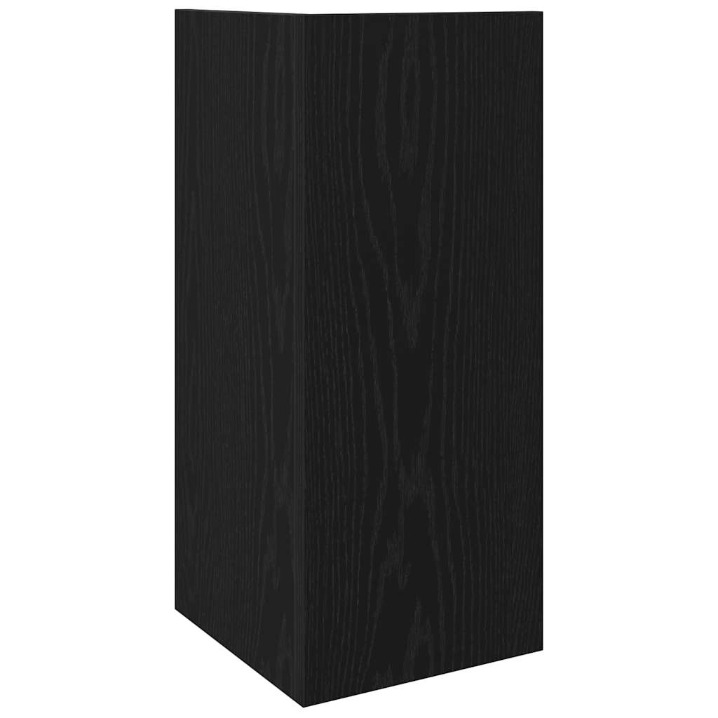 Tavolini Laterali 2pz con Ripiano Nero 25,5x27x60 cm | homemem39