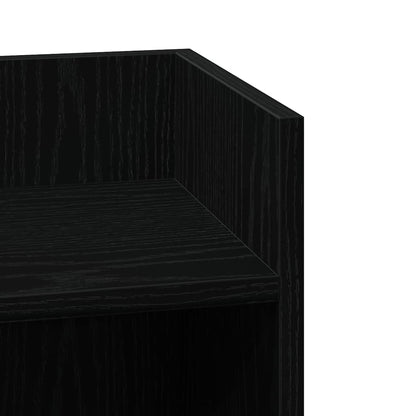 Tavolini Laterali 2pz con Ripiano Nero 25,5x27x60 cm | homemem39
