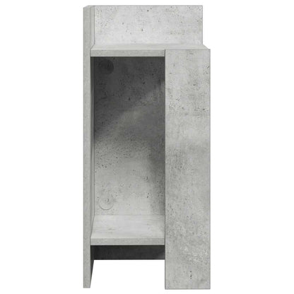 Tavolino Laterale con Ripiano Grigio Cemento 25,5x27x60 cm