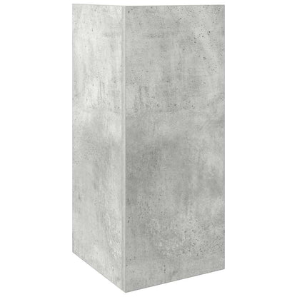 Tavolino Laterale con Ripiano Grigio Cemento 25,5x27x60 cm