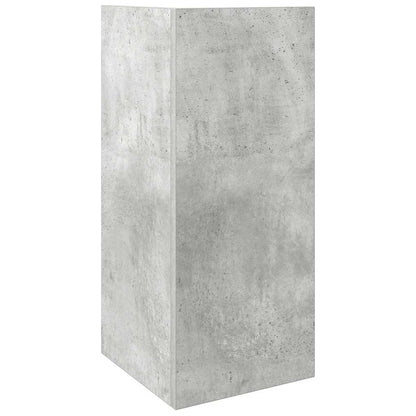 Tavolini Laterali 2 pz con Ripiano Grigio Cemento 25,5x27x60 cm