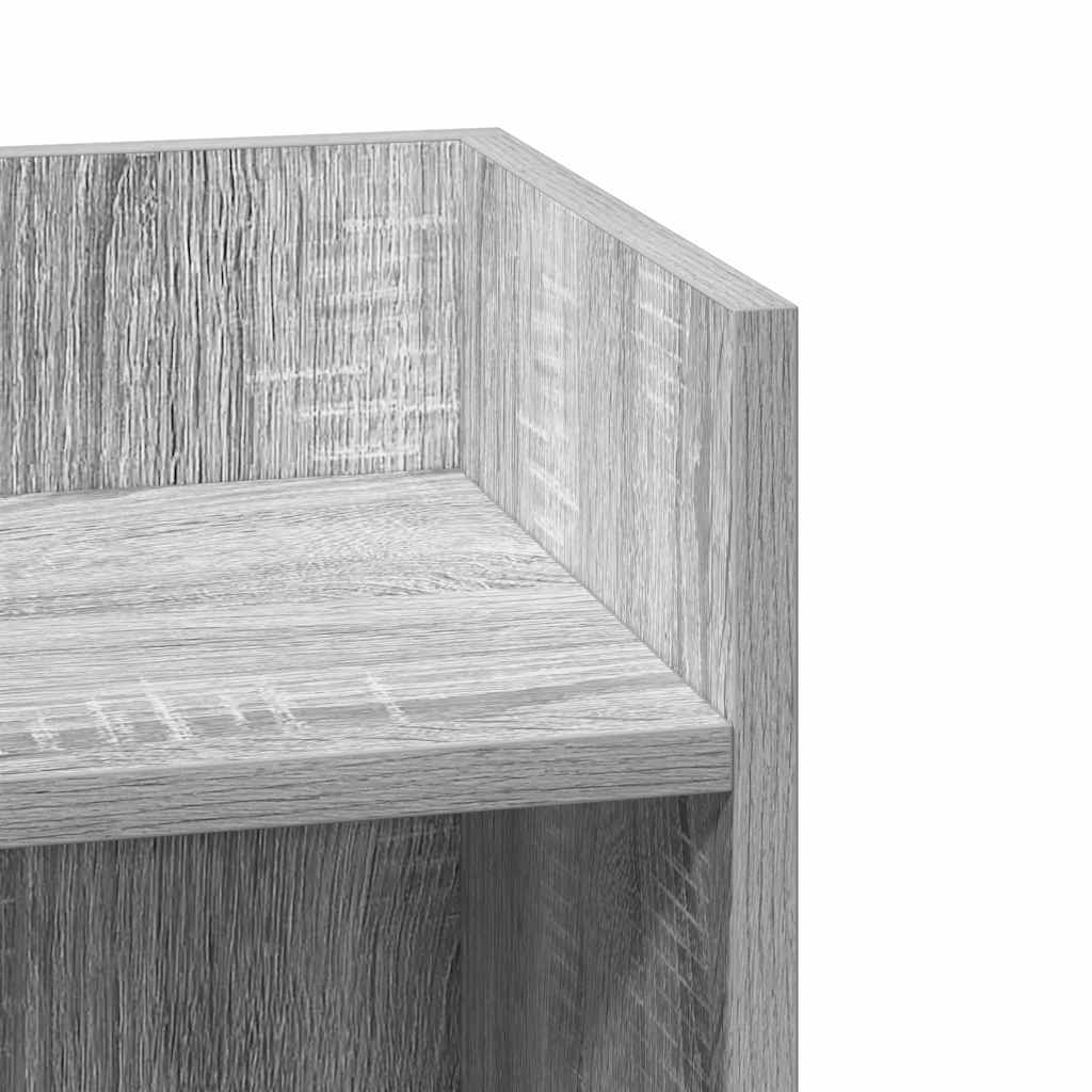 Tavolini Laterali 2 pz con Ripiano Grigio Sonoma 25,5x27x60 cm