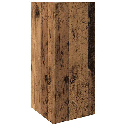 Tavolini Laterali 2 pz con Ripiano Legno Antico 25,5x27x60 cm