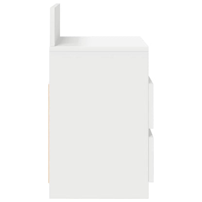 Comodino con 2 Cassetti Bianco 40x33x60 cm - homemem39