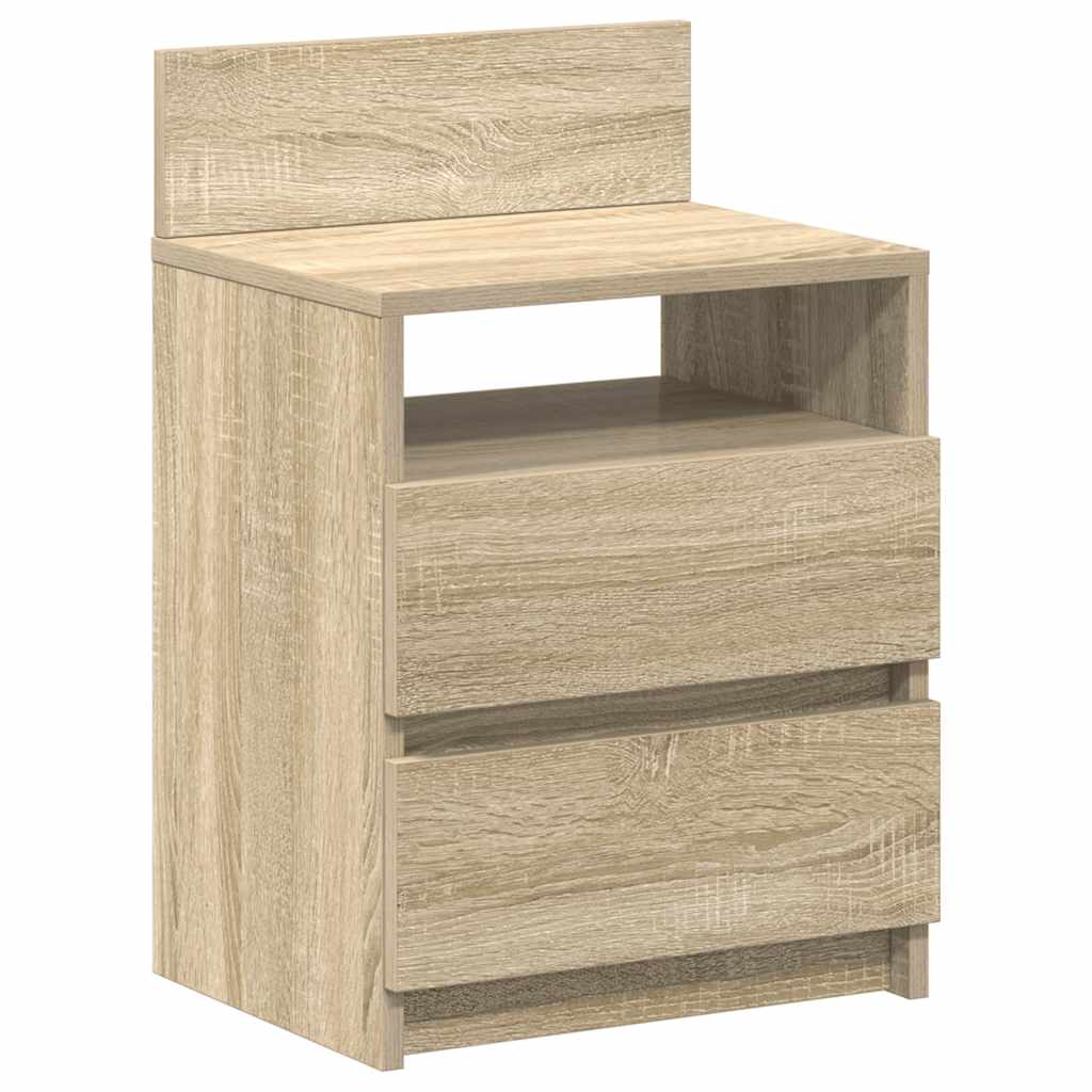 Comodini 2 pz con 2 Cassetti Rovere Sonoma 40x33x60 cm - homemem39