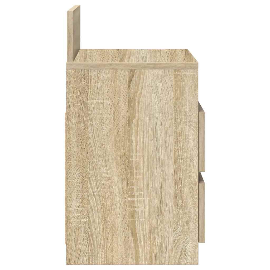Comodini 2 pz con 2 Cassetti Rovere Sonoma 40x33x60 cm - homemem39